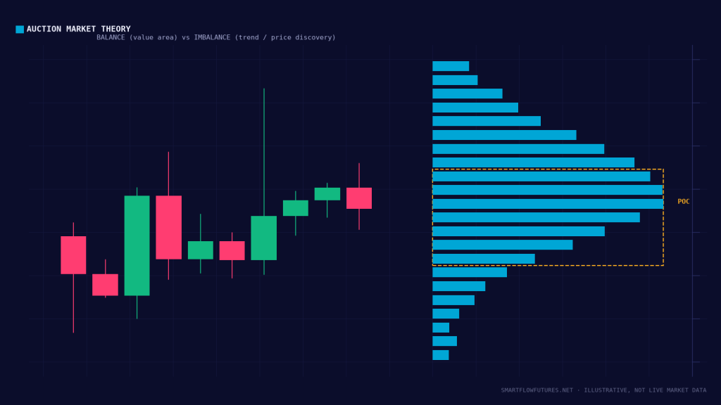 Diagram illustrating a volume profile — SmartFlow Futures