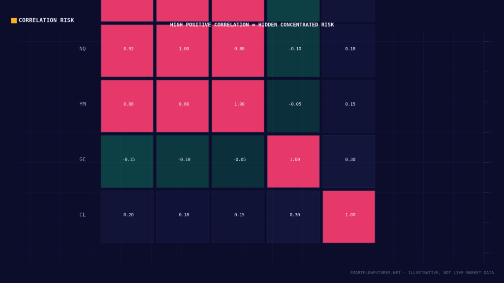 Diagram illustrating correlation risk across markets — SmartFlow Futures