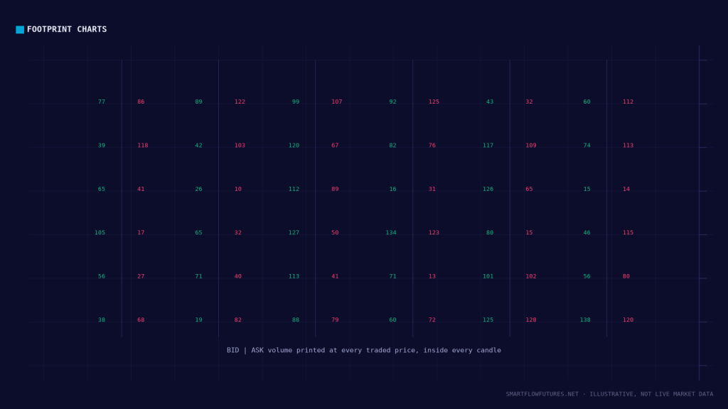 Diagram illustrating a footprint chart — SmartFlow Futures
